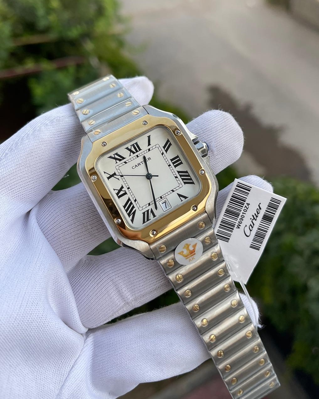 Cartier Santos Çift Renk Erkek Kol Saati L-1394